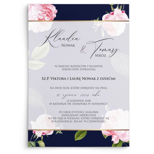 Zaproszenia ślubne Loveletter - Motyw 2