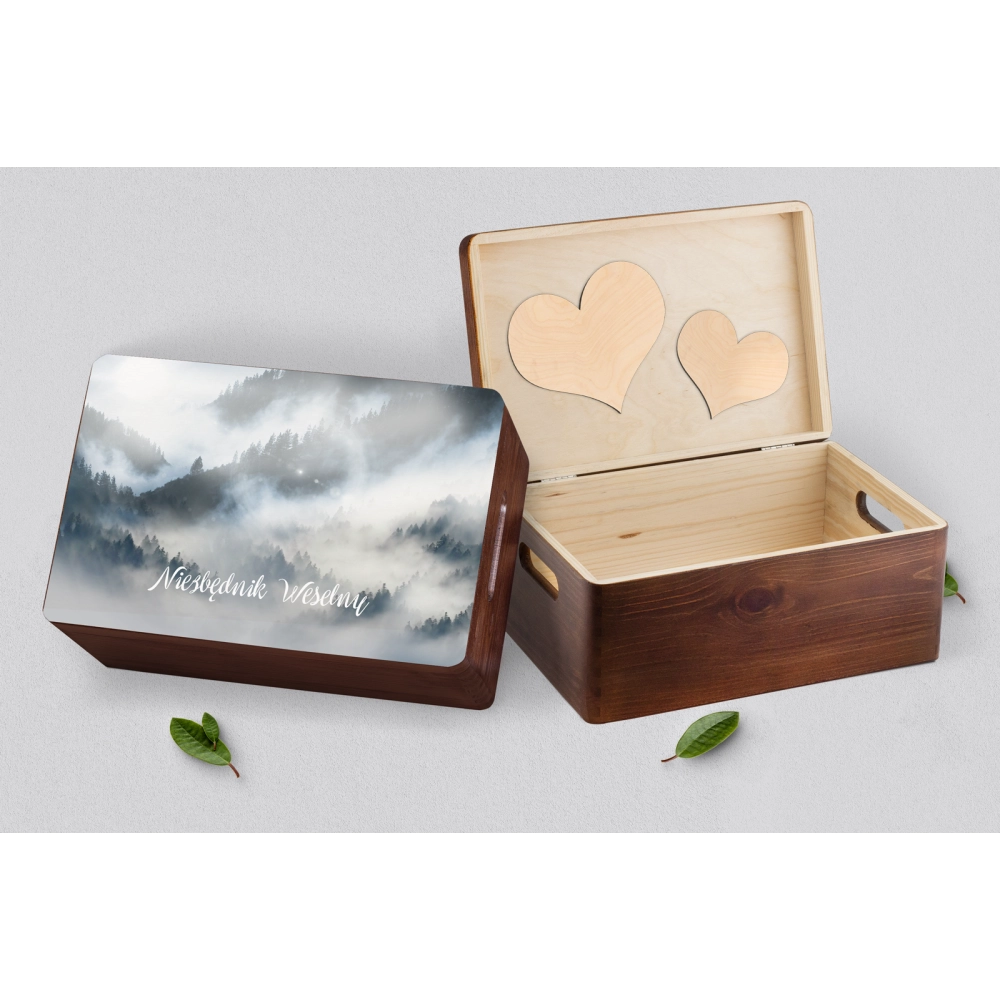 Koszyczek ratunkowy weselny brązowy - Forest - Motyw 5