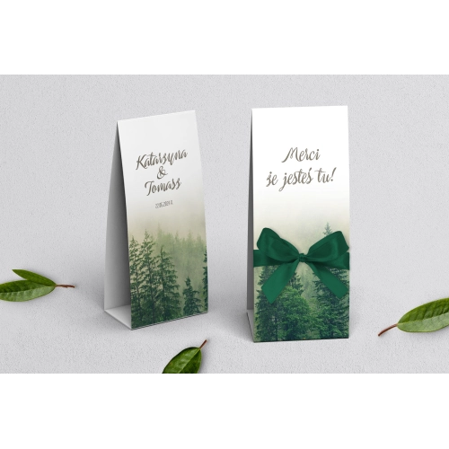 Podziękowanie Merci - Pudełeczko Forest - Motyw 1