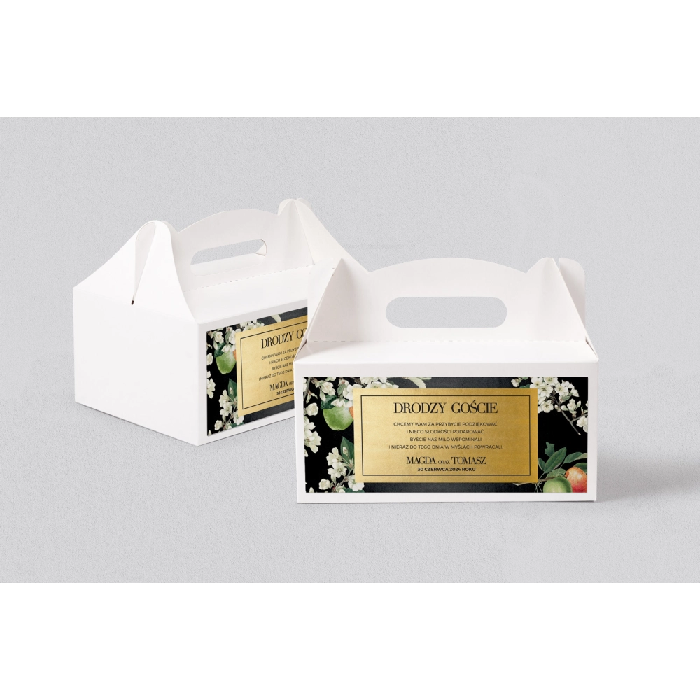 Pudełko na ciasto weselne Amore - Motyw 4