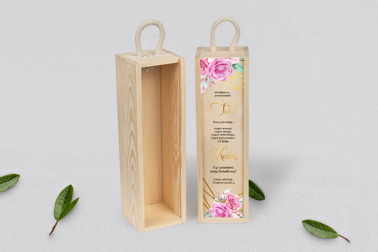 Prośba o Świadkowanie - SNW naturalna Geometryczne Serce - Motyw 1