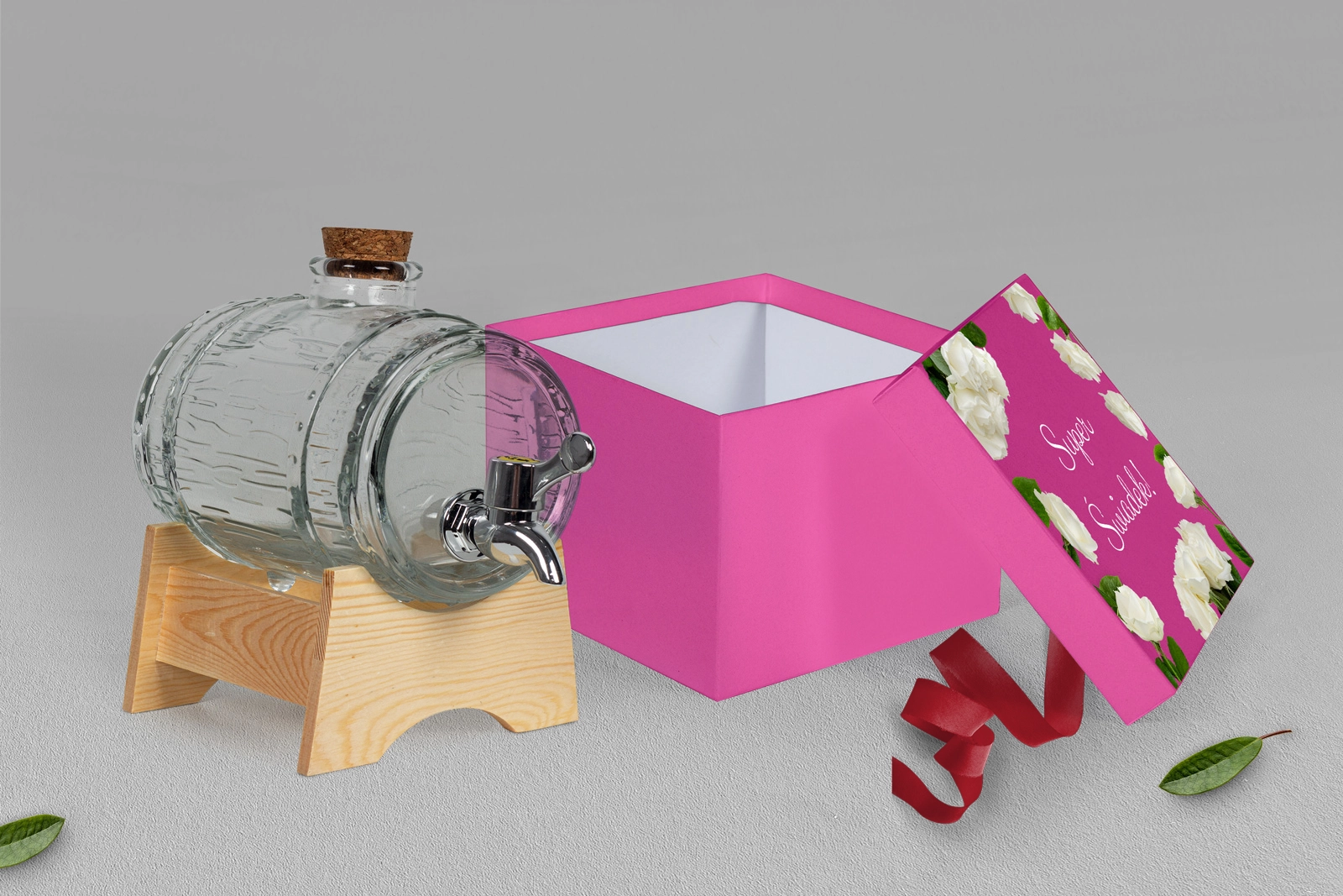 Antałek - opakowanie różowe Akwarelowe Soft Motyw 4