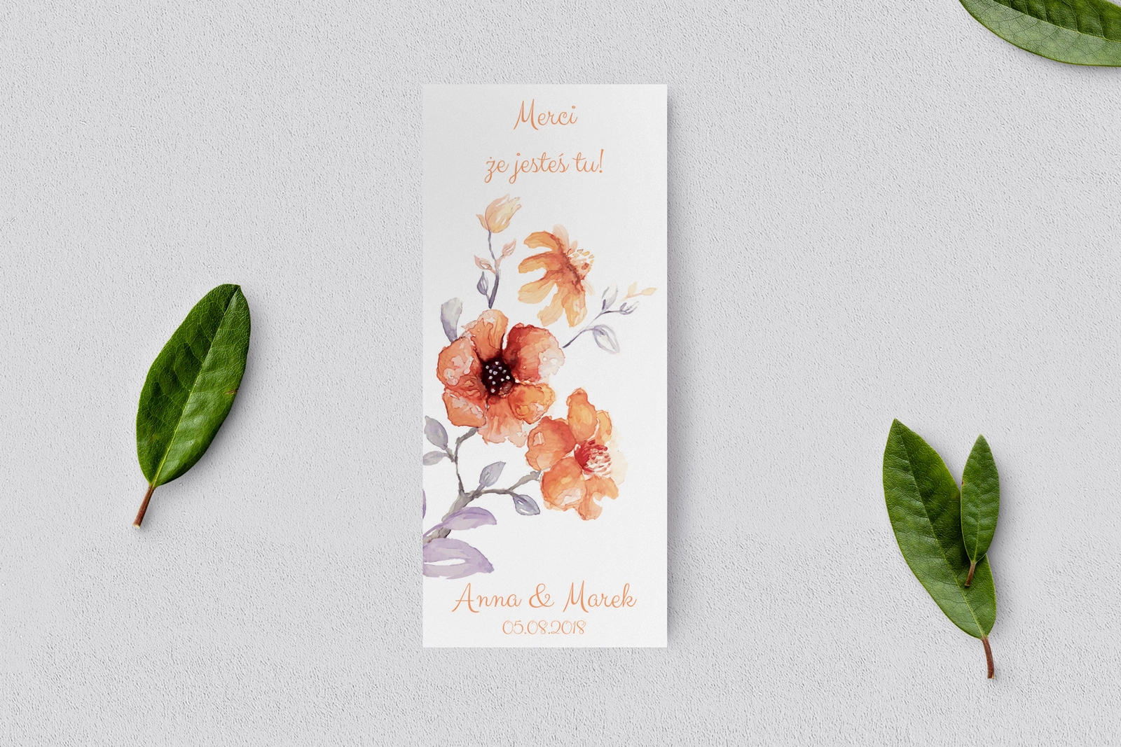 Podziękowanie Merci - Karteczka Sweet Love - Motyw 6