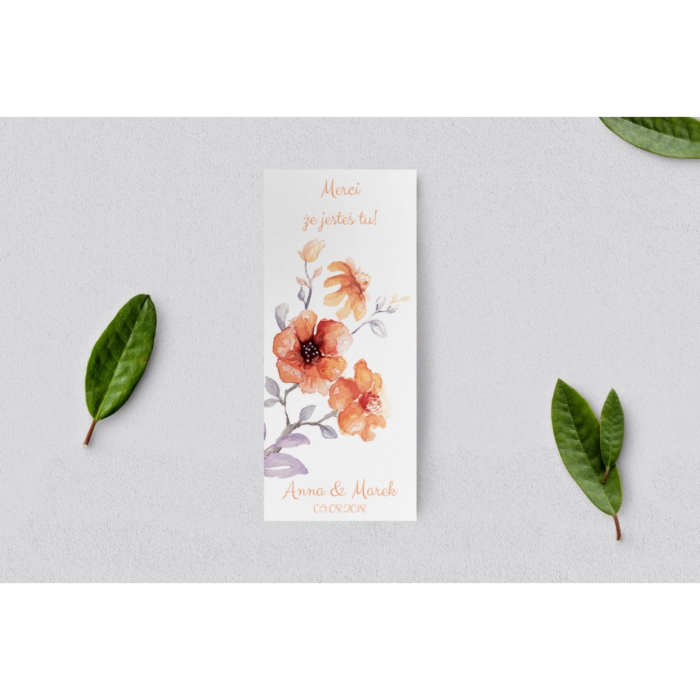 Podziękowanie Merci - Karteczka Sweet Love - Motyw 6