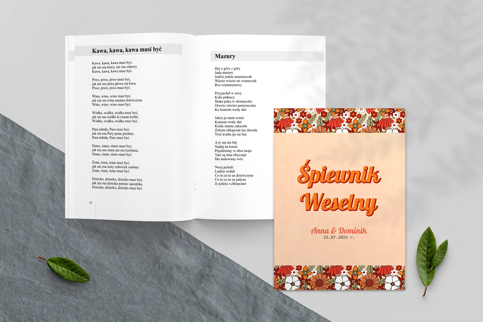 Śpiewnik Weselny - Retro Style Motyw 3