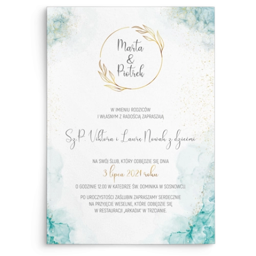 Zaproszenia ślubne Glamour Ink - Motyw 3