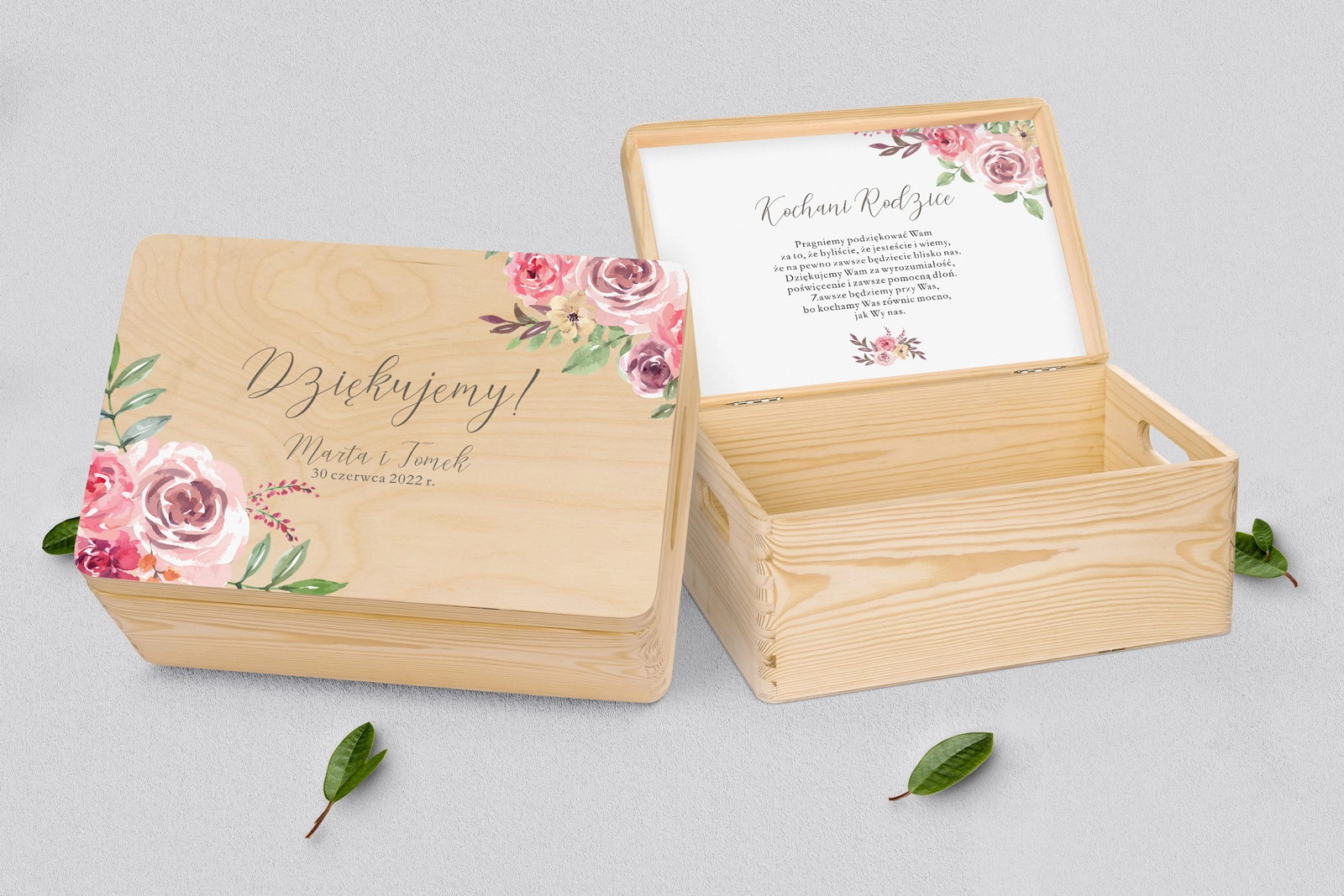 Skrzyneczka dla Rodziców - naturalna PasteLove Motyw 2