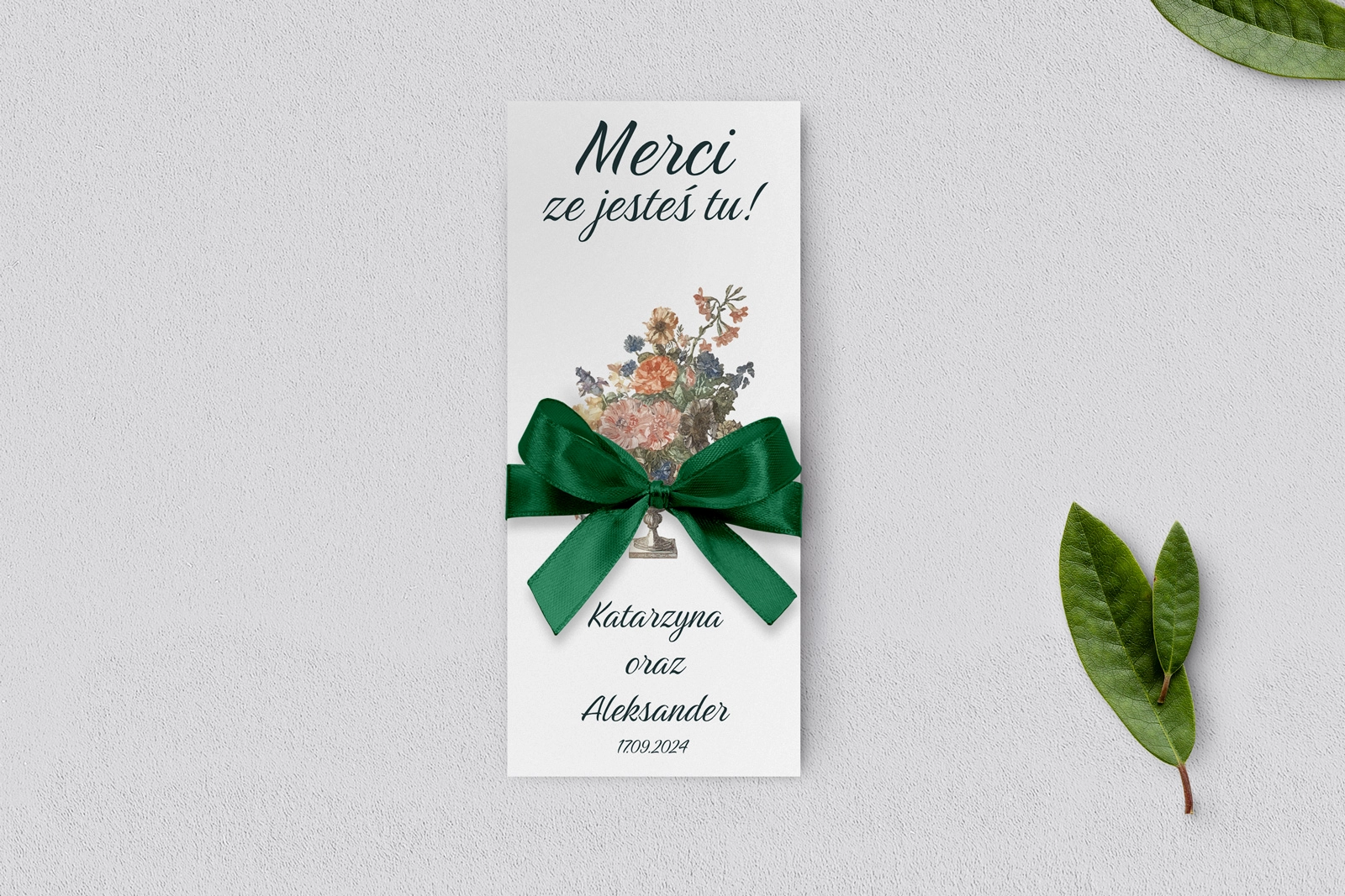 Podziękowanie Merci - Karteczka Rustic Summer - Motyw 3