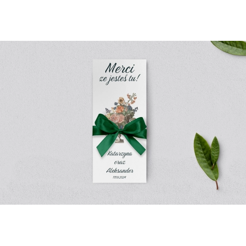 Podziękowanie Merci - Karteczka Rustic Summer - Motyw 3