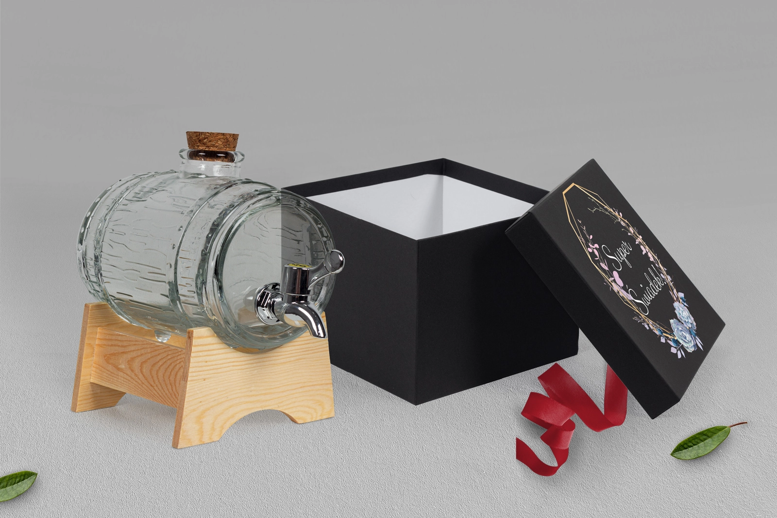 Antałek - opakowanie czarne Flowers & Frame Motyw 6