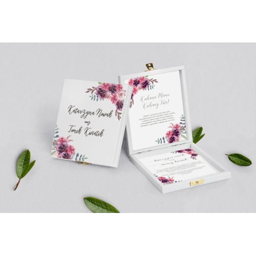 Zaproszenie dla Rodziców - białe PasteLove Motyw 1