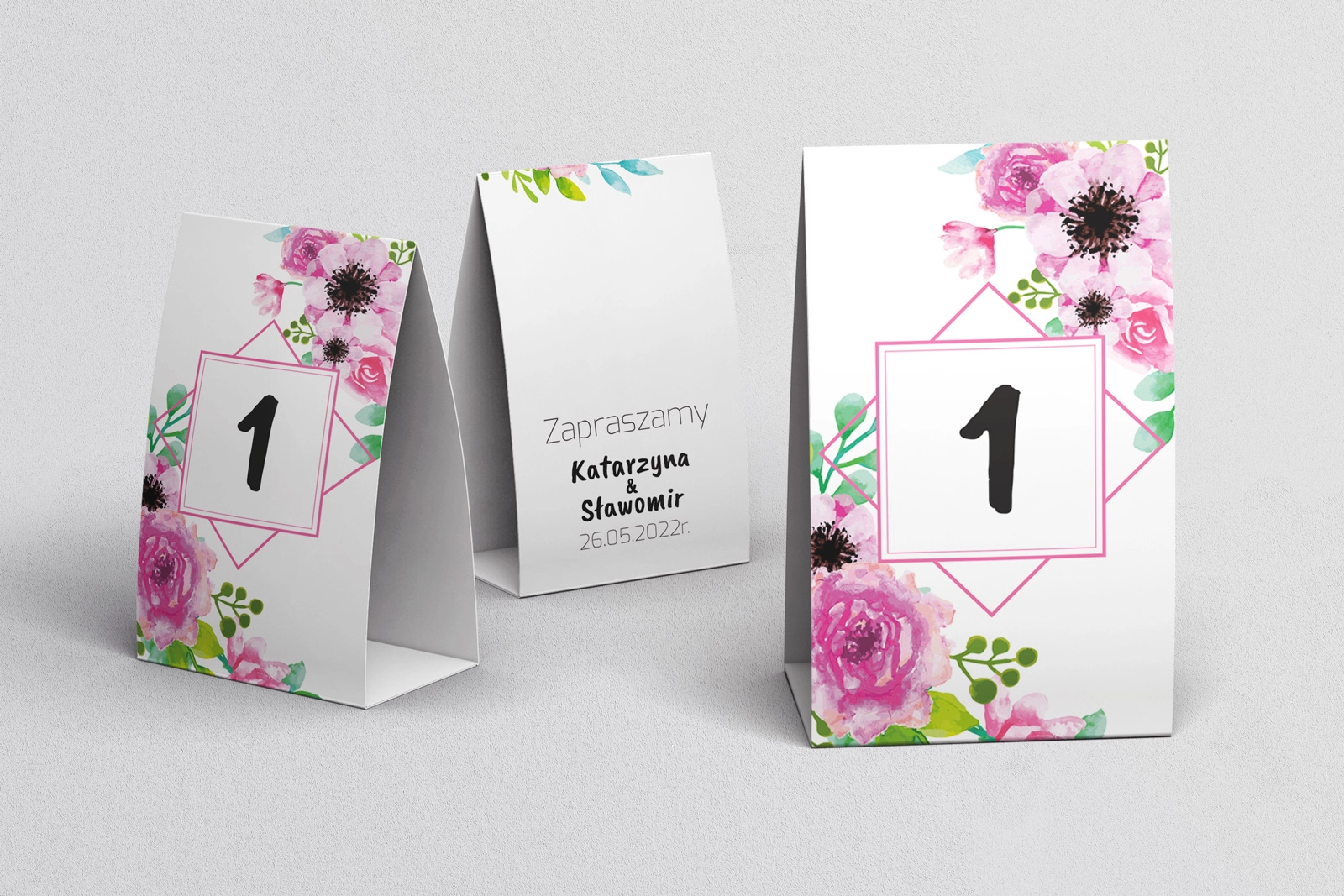 Numerki na stół Bukiety Motyw 10