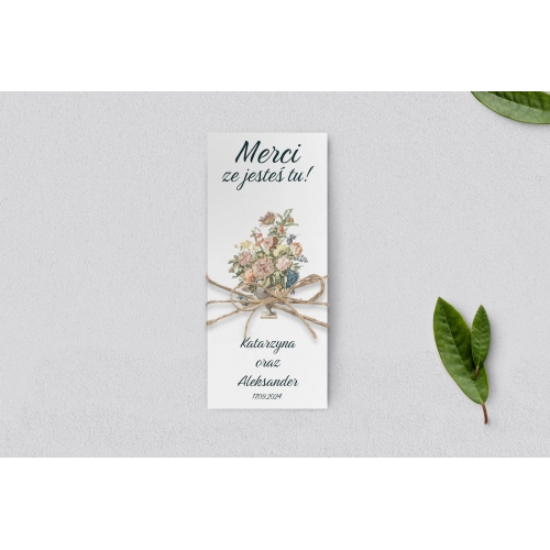 Podziękowanie Merci - Karteczka Rustic Summer - Motyw 1