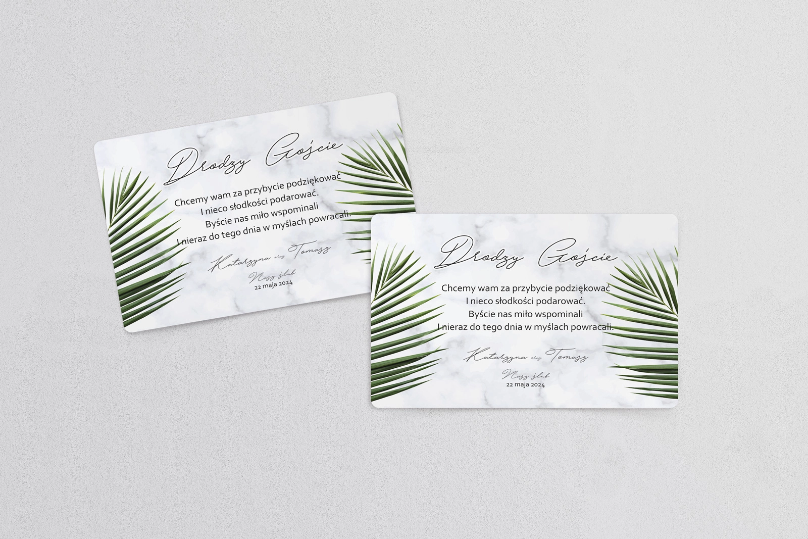 Naklejki na ciasto weselne Marble leaf Motyw 1