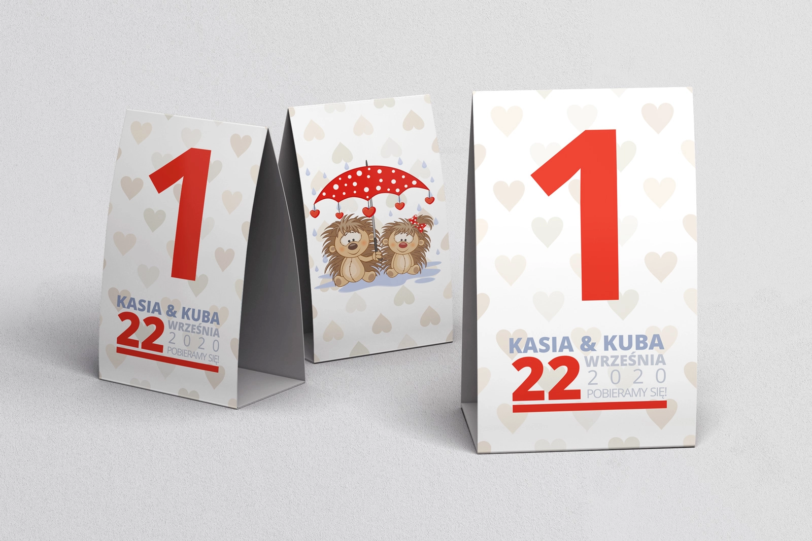 Numerki na stół Uroczy Deszcz Motyw 16