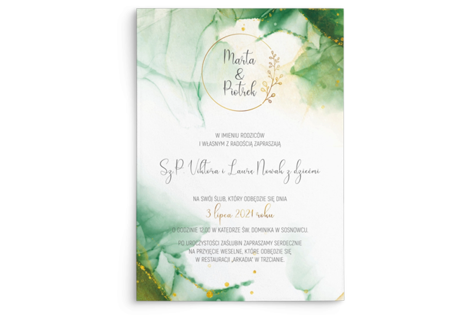 Zaproszenia ślubne Glamour Ink - Motyw 2