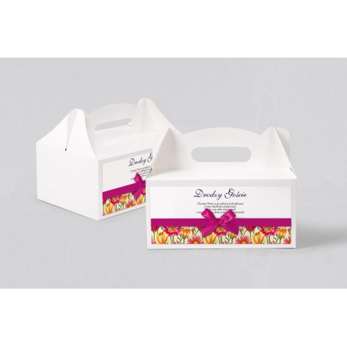 Pudełko na ciasto weselne Laura Motyw 1