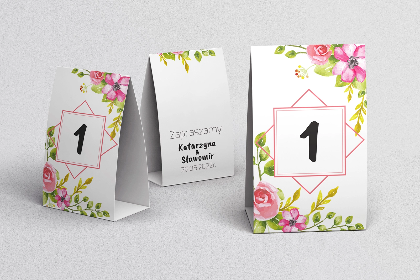 Numerki na stół Bukiety Motyw 8