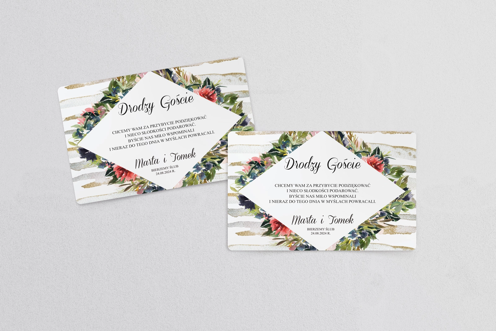 Naklejki na ciasto weselne Awarelka Motyw 3