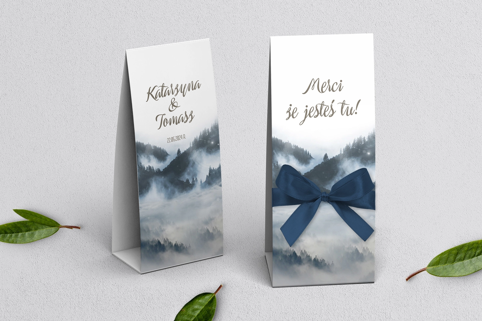 Podziękowanie Merci - Pudełeczko Forest - Motyw 5