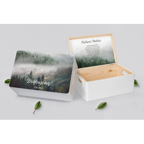 Skrzyneczka dla Rodziców - biała Forest - Motyw 2