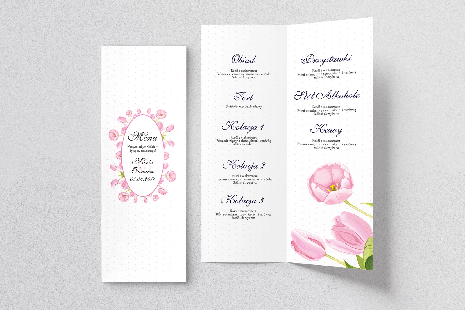 Menu Weselne Radosny Dzień Motyw 6