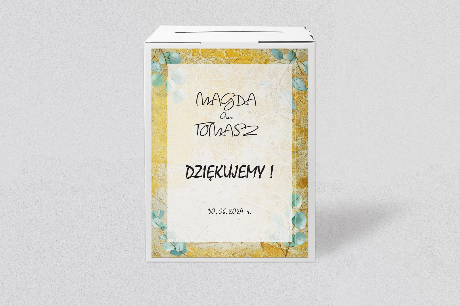 Pudełko na koperty i pieniądze Mgiełka Motyw 3