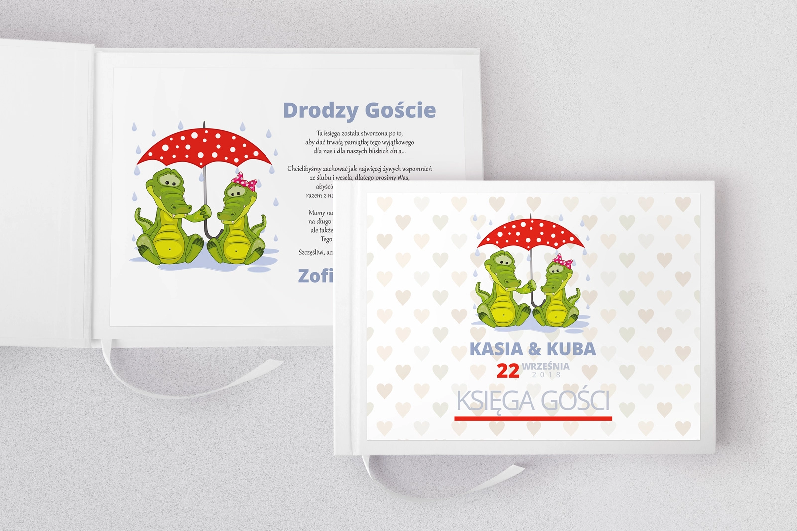 Księga Gości Weselnych Uroczy Deszcz Motyw 17