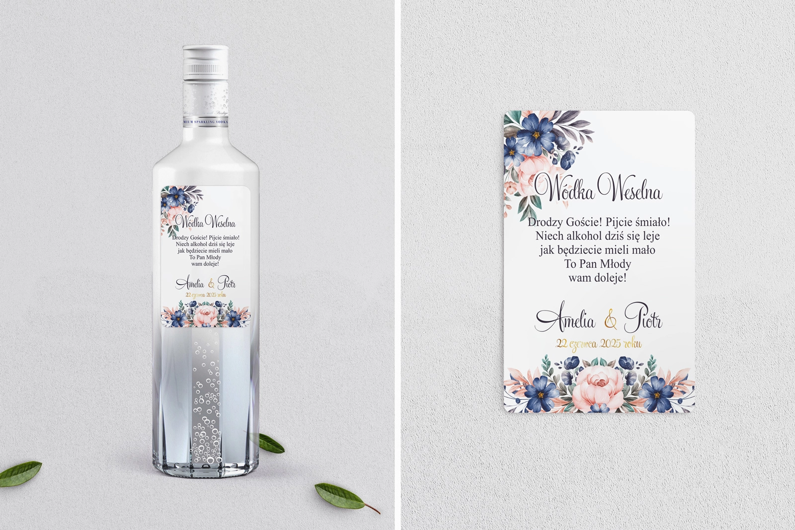 Naklejki na alkohol - Geometryczne serce - Motyw 2