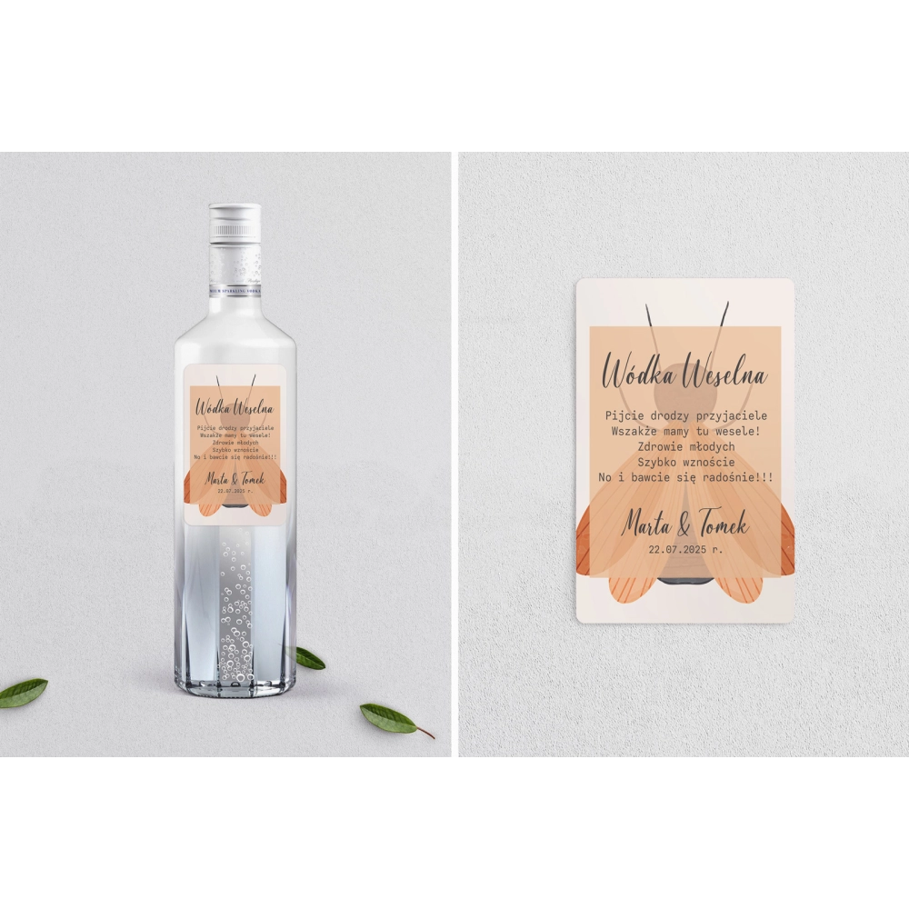 Naklejki na alkohol - Butterflies Motyw 2