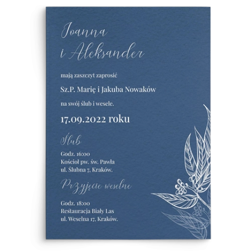 Zaproszenia ślubne Papers - Motyw 3