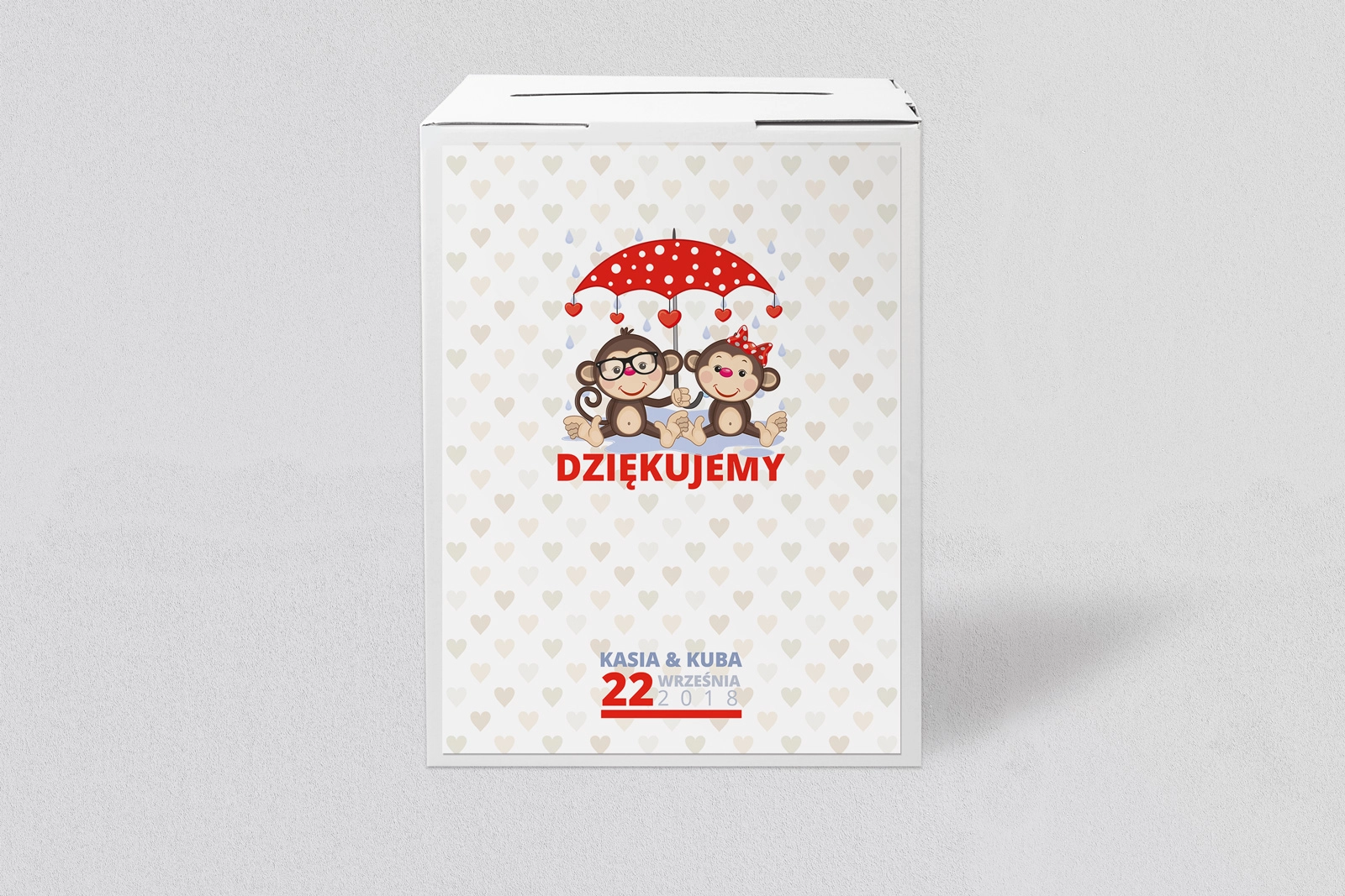 Pudełko na koperty i pieniądze Uroczy Deszcz Motyw 2