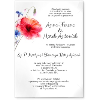 Zaproszenia ślubne Sweet Love- Akrylowe Motyw 2