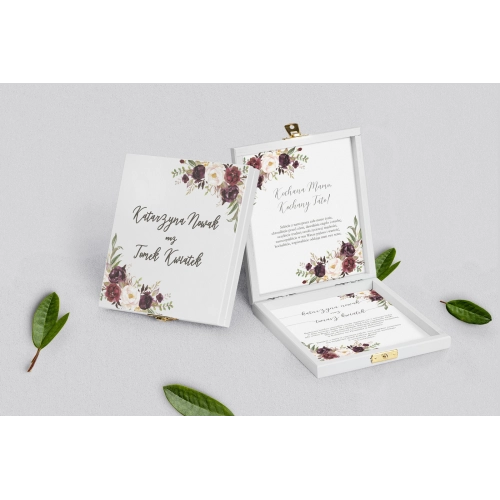 Zaproszenie dla Rodziców - białe PasteLove Motyw 3