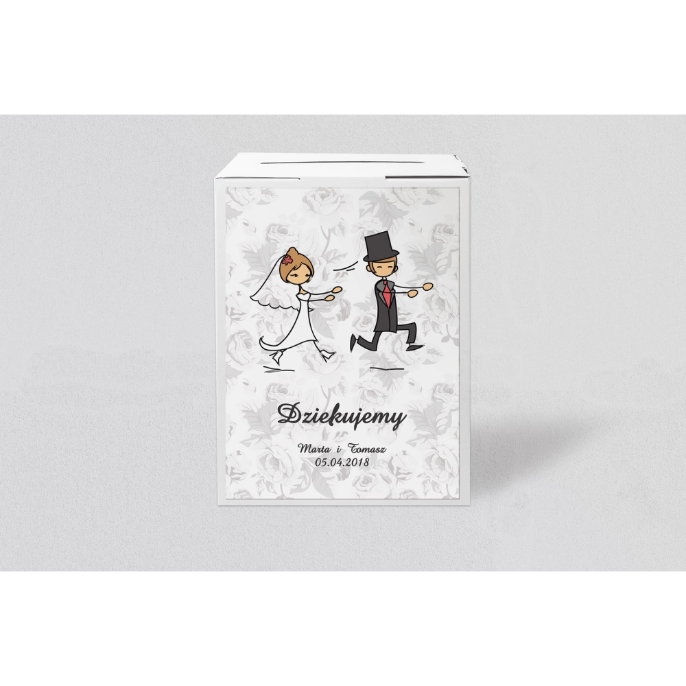 Pudełko na koperty i&nbsp;pieniądze Zakochani Motyw 2