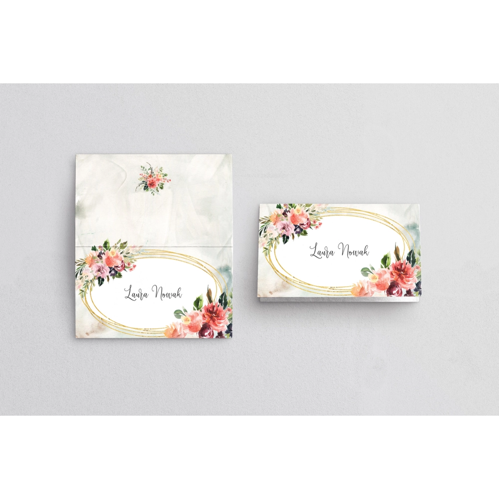 Winietki ślubne składane Spring Love - Motyw 2