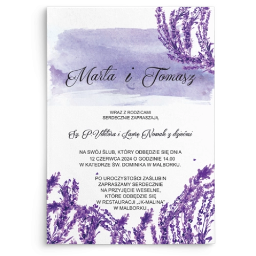 Zaproszenia ślubne Charlotte - Motyw 4