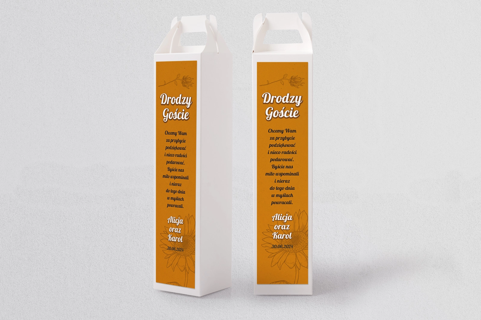 Pudełko na alkohol Sunflowers Motyw 3