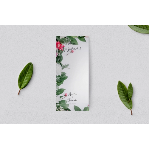 Podziękowanie Merci - Karteczka Soft - Motyw 6