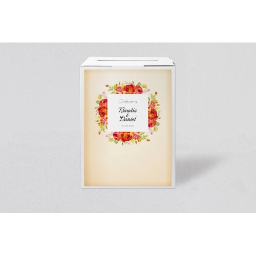 Pudełko na koperty i pieniądze Love Motyw 14