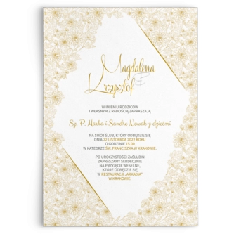 Zaproszenia ślubne Fancy - Motyw Złoty