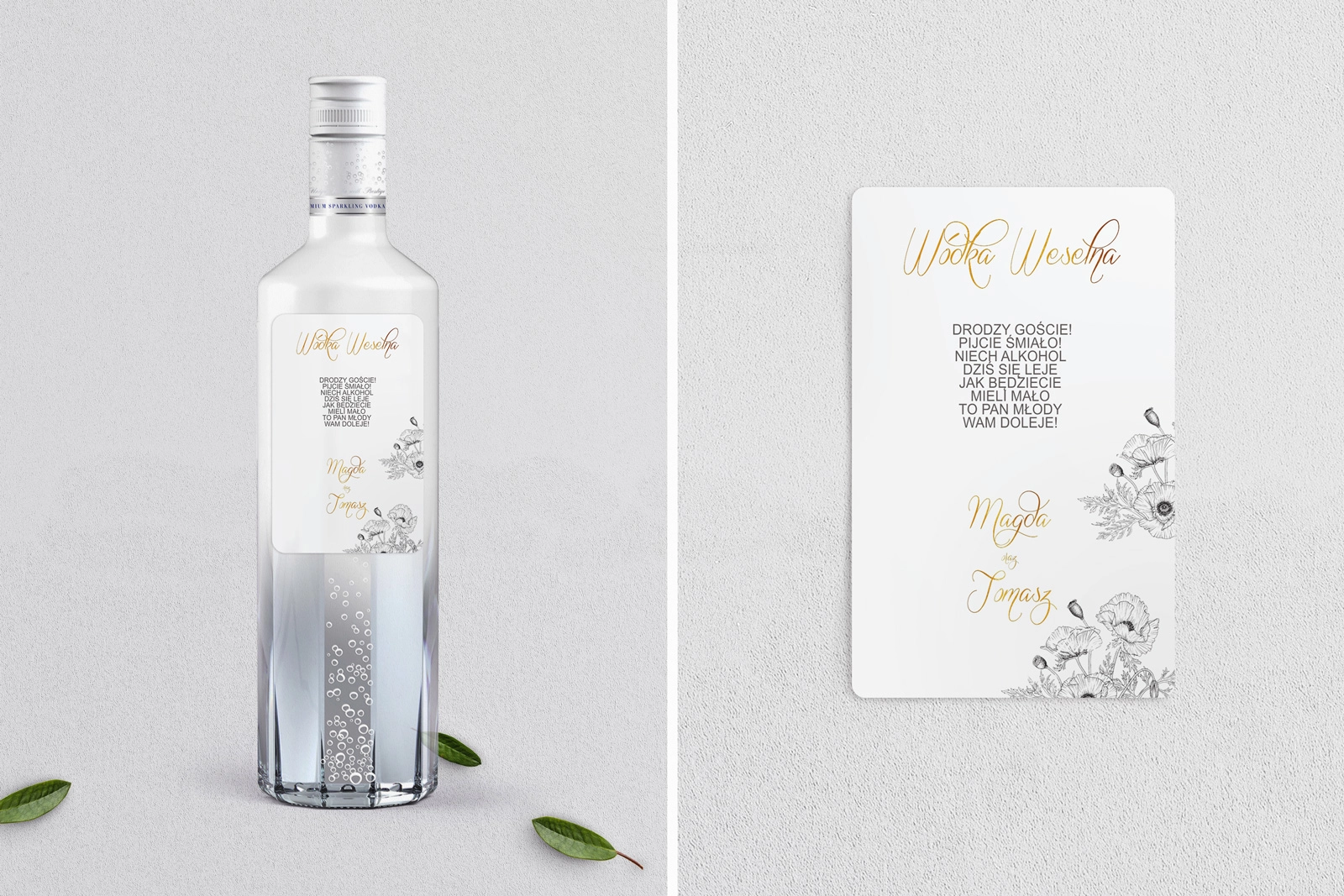 Naklejki na alkohol - Adore - Motyw 2