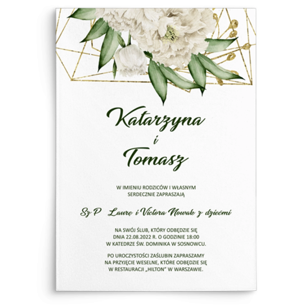 Zaproszenia ślubne Modena - Motyw 3