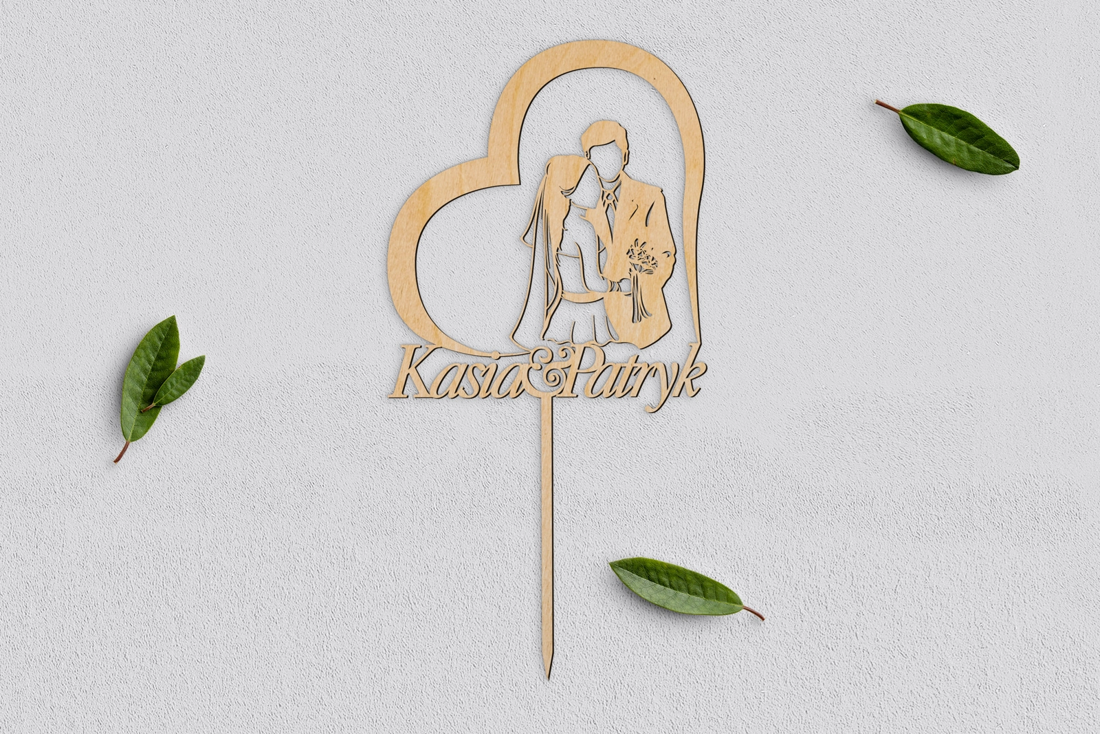 Topper na tort weselny Spersonalizowany - Wzór 9