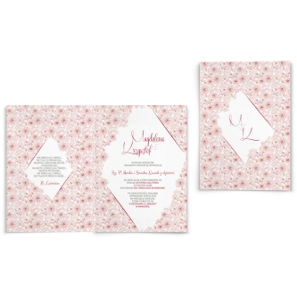 Zaproszenia ślubne Fancy - Składane Czerwony