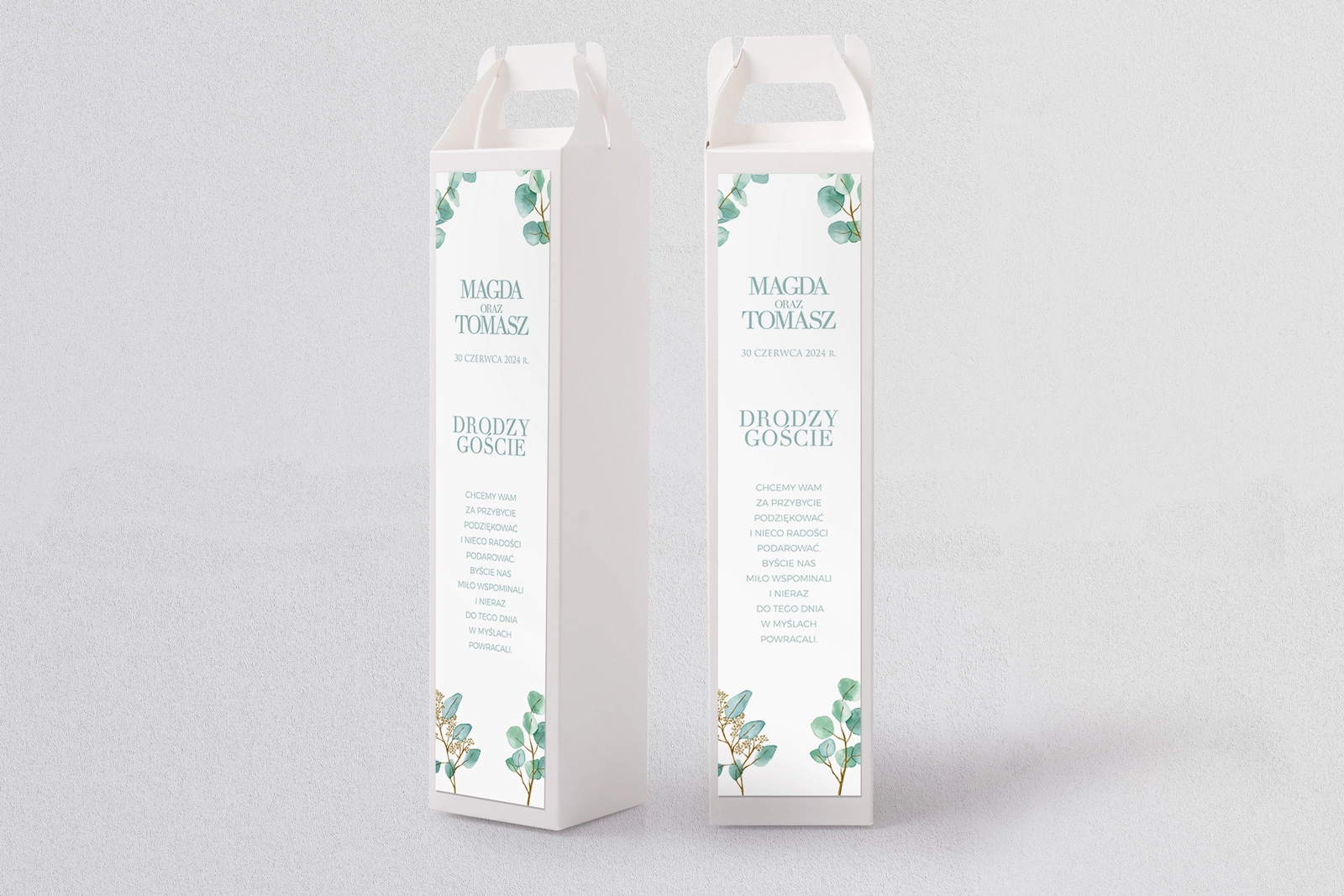 Pudełko na alkohol Eukaliptus Motyw 1