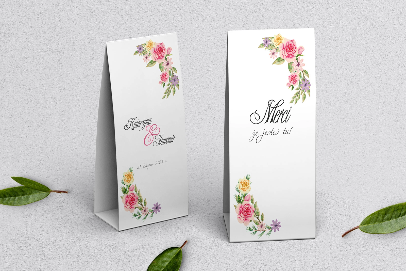 Podziękowanie Merci - Pudełeczko Wianki Motyw 5