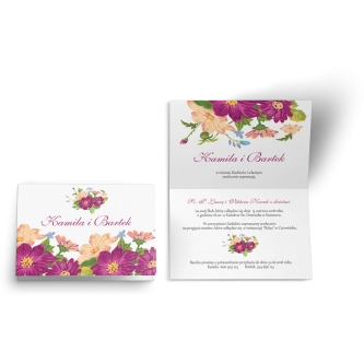 Zaproszenie ślubne Wiosenny Kwiat - Motyw 13