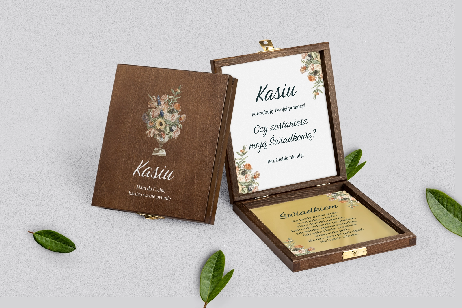 Prośba o świadkowanie - brązowe puzzle Rustic Summer Motyw 2