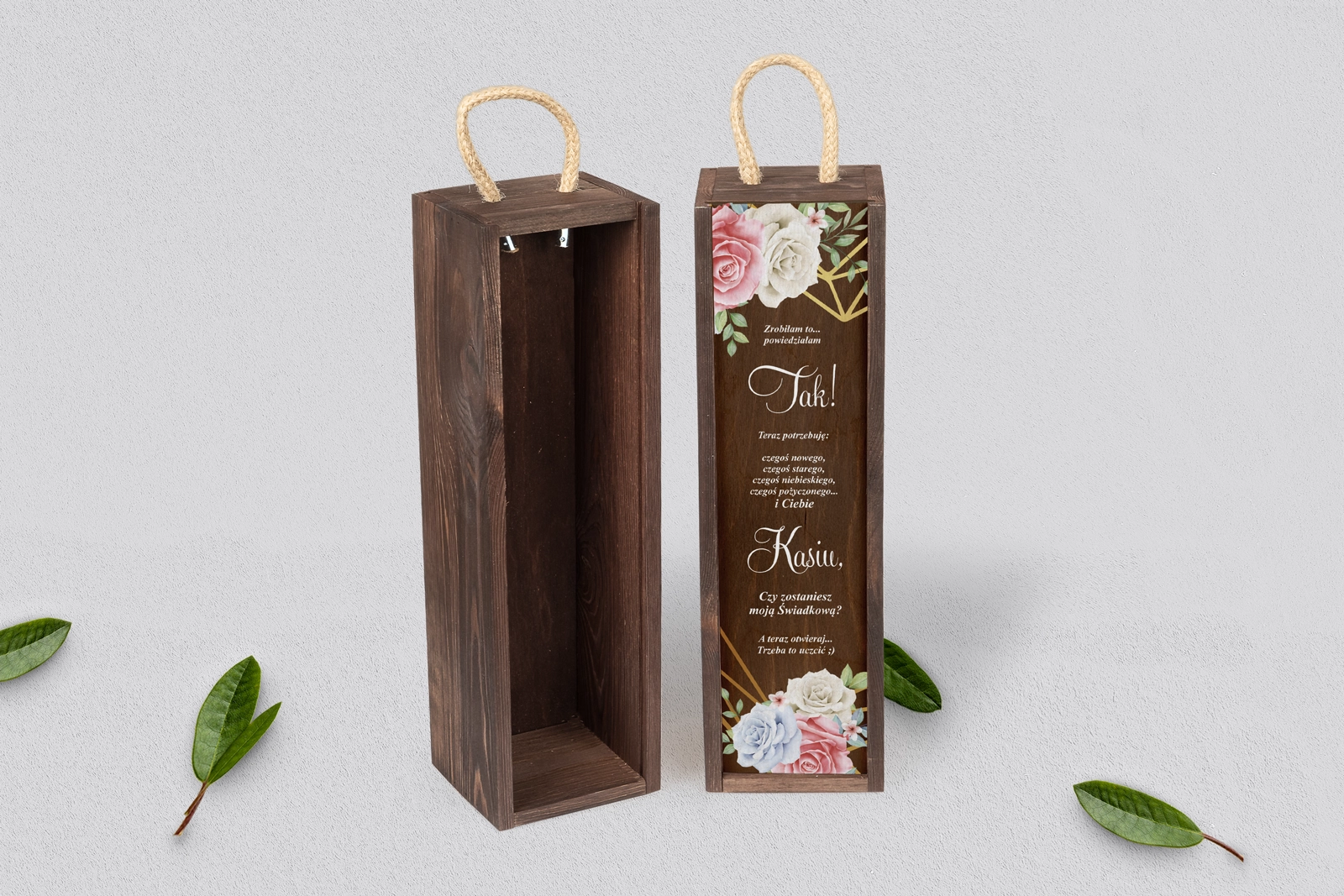 Prośba o Świadkowanie - SNW brązowa Geometryczne Serce - Motyw 3